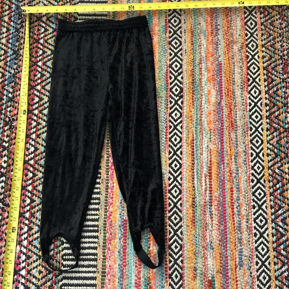 Vintage Velour Elastic Foot Band Leggings